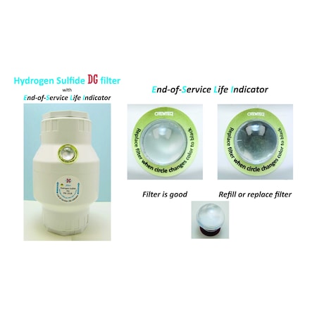 Chemteq Hydrogen Sulfide Gas DG Filter-2518 with End-of-Service Life Indicator 2518